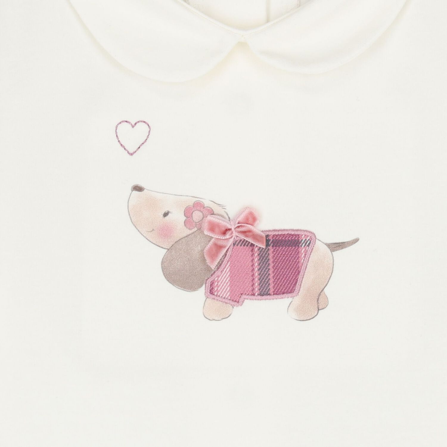 Younger Girls Ivory & Pink Shorts Set, 1, hi-res