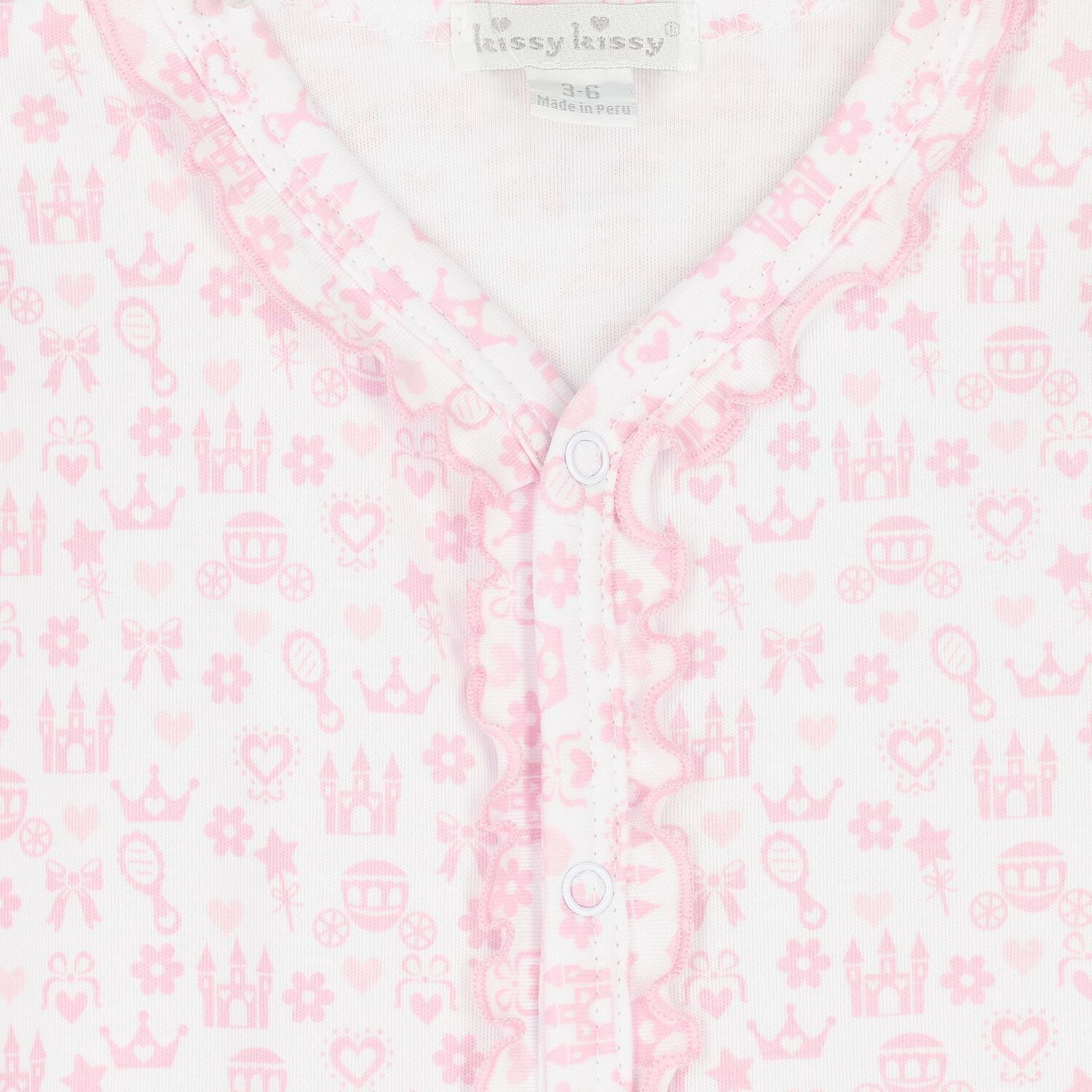 Baby Girls White & Pink Royal Babygrow, 1, hi-res image number null
