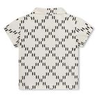 طقم أولاد شورت بالشعار باللون العاجي والأسود, 1, hi-res