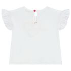 Girls White Logo Shorts Set, 1, hi-res