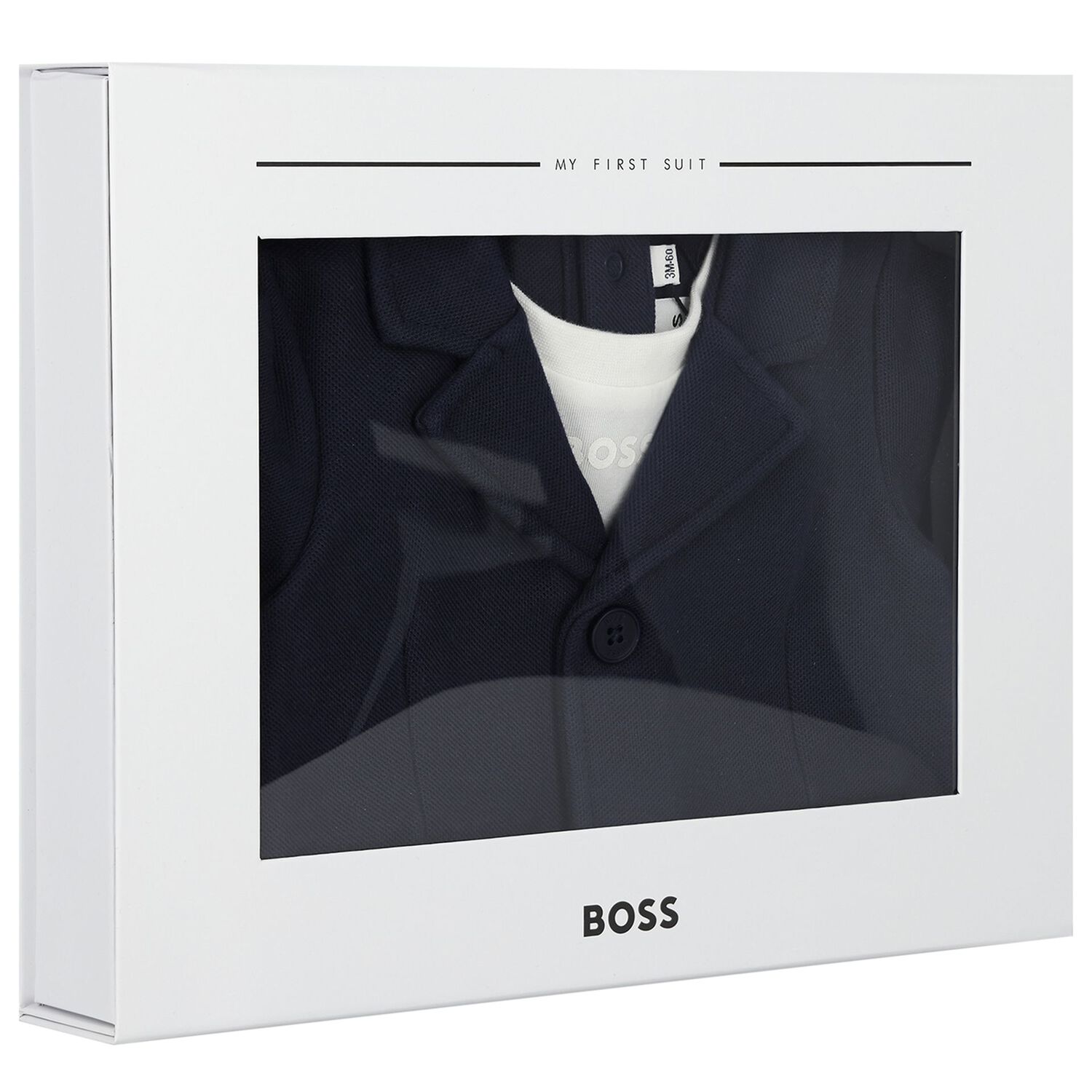 BOSS Baby Boys Navy Blue Romper Suit Junior Couture