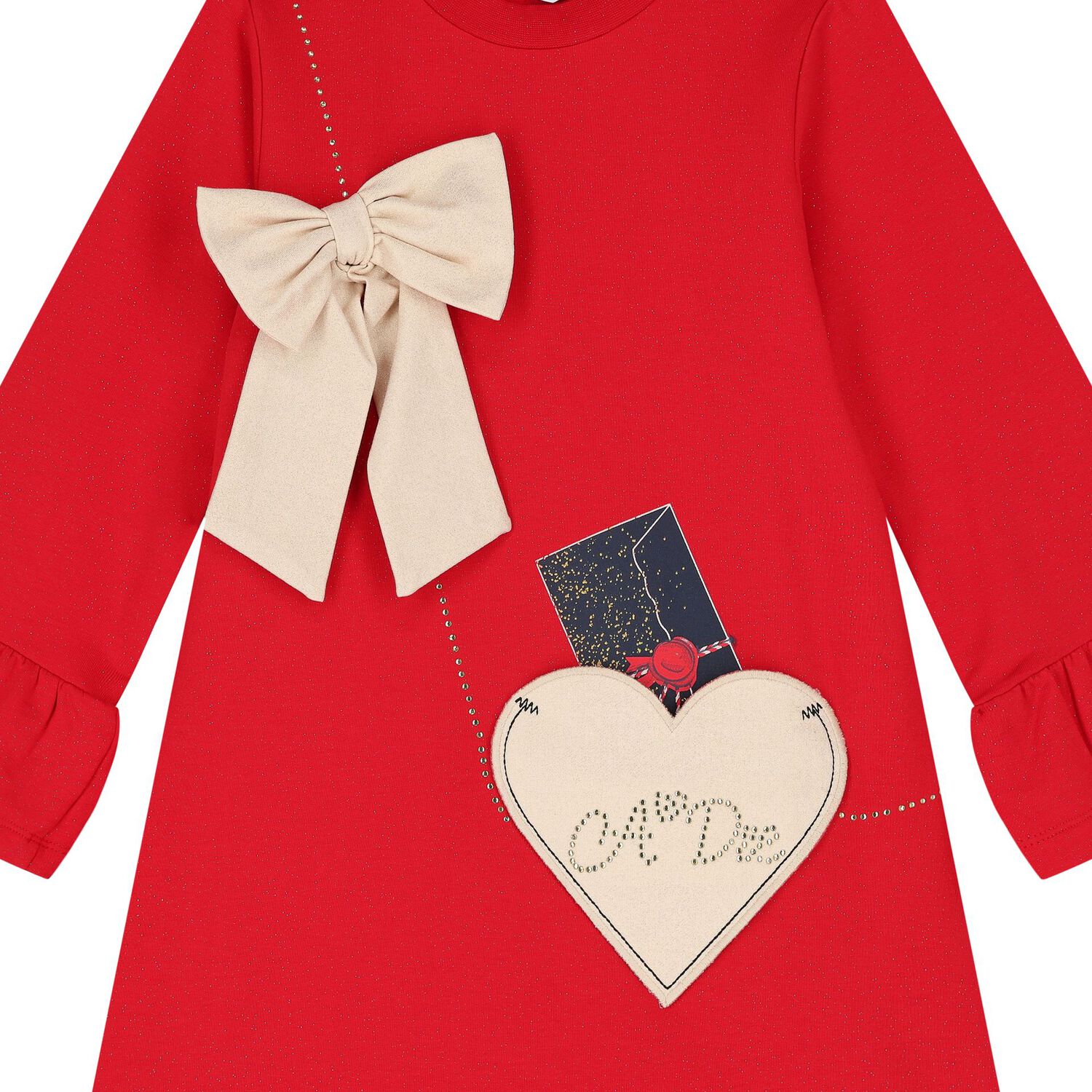 Girls Red Logo Handbag Dress, 1, hi-res image number null