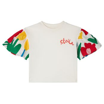 Girls White Logo T-Shirt