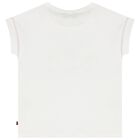 Girls White Floral Logo T-Shirt, 1, hi-res