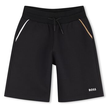 Boys Black Logo Shorts