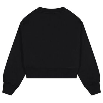 Girls Black & White Logo Sweatshirt