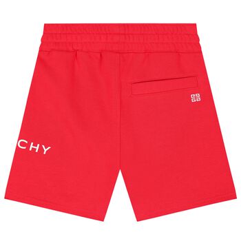 Boys Red Logo Shorts