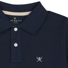 Boys Navy Blue Logo Polo Shirt, 1, hi-res
