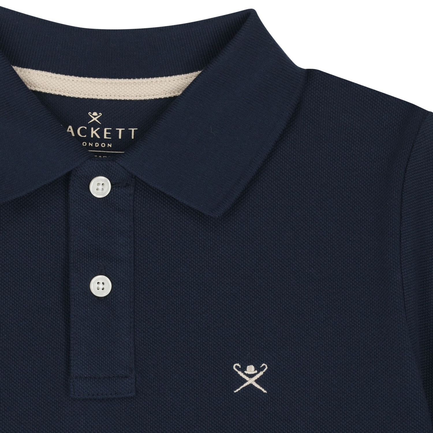 Boys Navy Blue Logo Polo Shirt, 1, hi-res