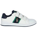 Boys White Polo Bear Trainers, 1, hi-res