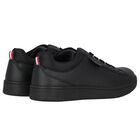 Boys Black Logo Trainers, 1, hi-res