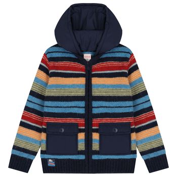 Boys Multi-Coloured Striped Jacket