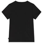 Boys Black Logo T-Shirt, 1, hi-res