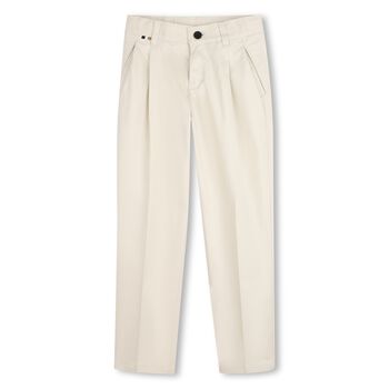 Boys Mini Me Beige Trousers