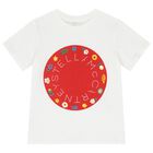 Girls White Logo T-Shirt, 1, hi-res