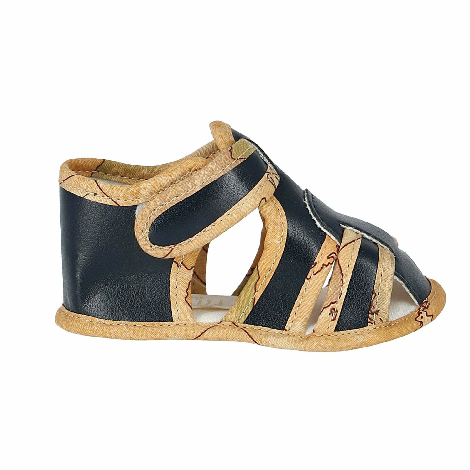 حذاء قبل المشي باللونين الكحلى والبيج, 1, hi-res