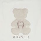 Girls Ivory Faux Fur Teddy Bear Sweatshirt, 1, hi-res