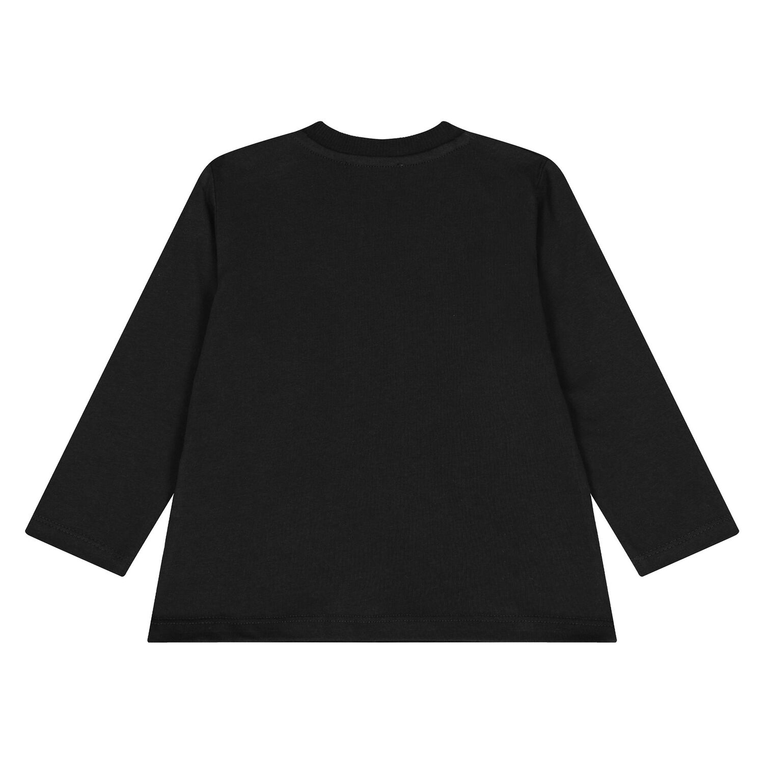 Younger Black Teddy Bear Logo Long Sleeve Top, 6, hi-res