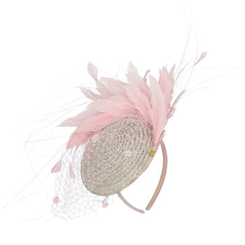 Girls Pink Feather Headband