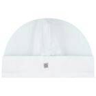 Baby Boys Blue & White Logo Hat, 1, hi-res