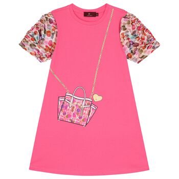 Girls Pink Crossbody Bag Dress