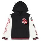 Boys Black & White Jordan Hooded Top, 1, hi-res