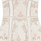 Girls White & Beige Lace Dress, 1, hi-res
