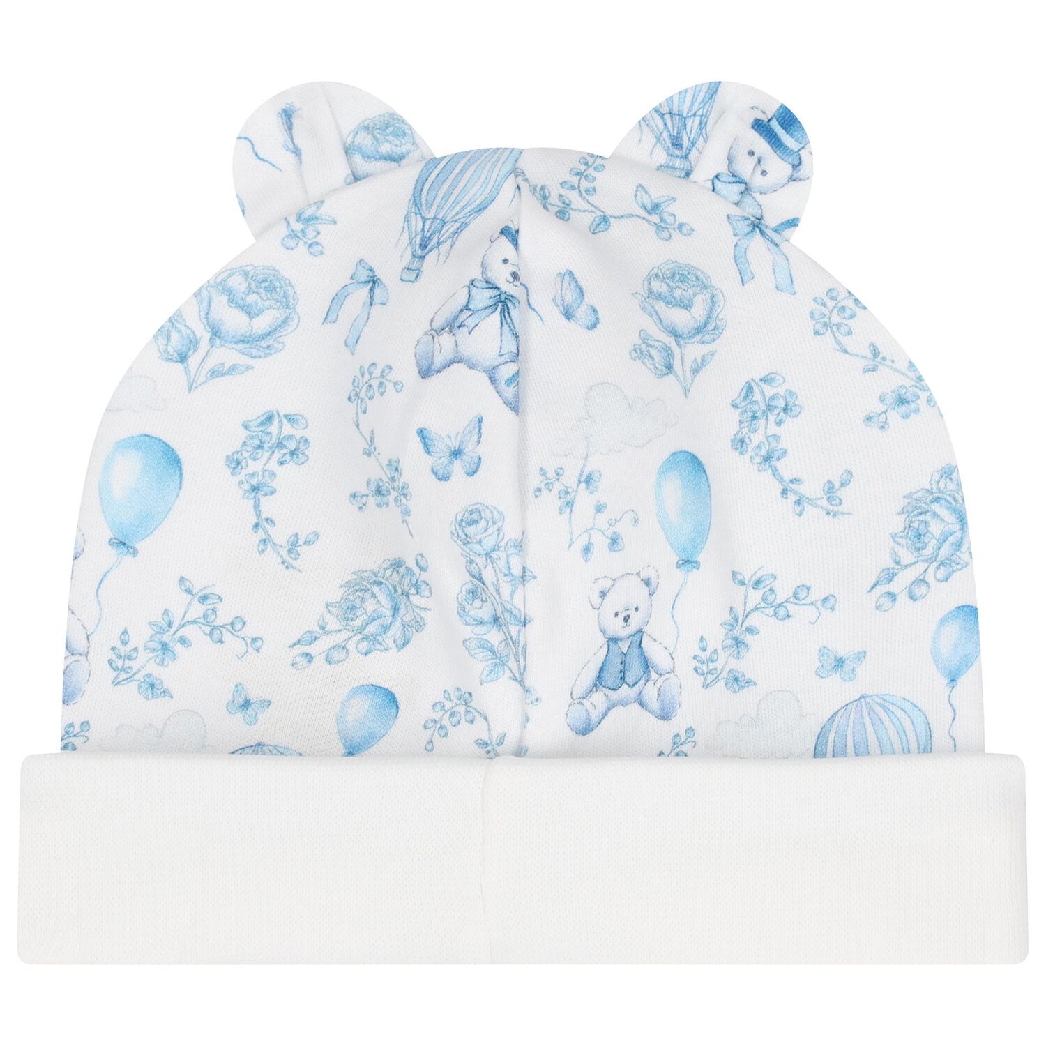Boys White & Blue Toile Babygrow Set, 1, hi-res image number null