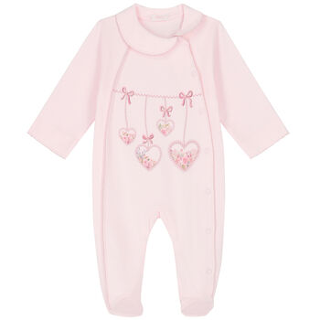 Baby Girls Pink Hearts Babygrow