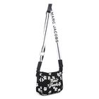Girls Black Flower Logo Handbag, 1, hi-res