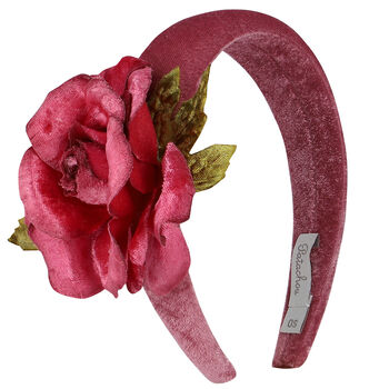 Girls Pink Flower Hairband