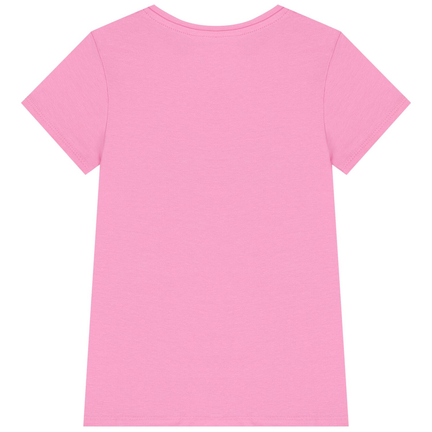 Girls Pink Glittery Logo T-Shirt, 2, hi-res