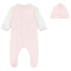 Baby Girls Pink & White Babygrow Set, 1, hi-res