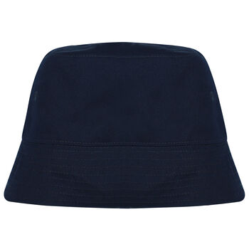 Boys Navy Blue Logo Reversible Hat