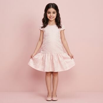 Girls Pink Logo Dress