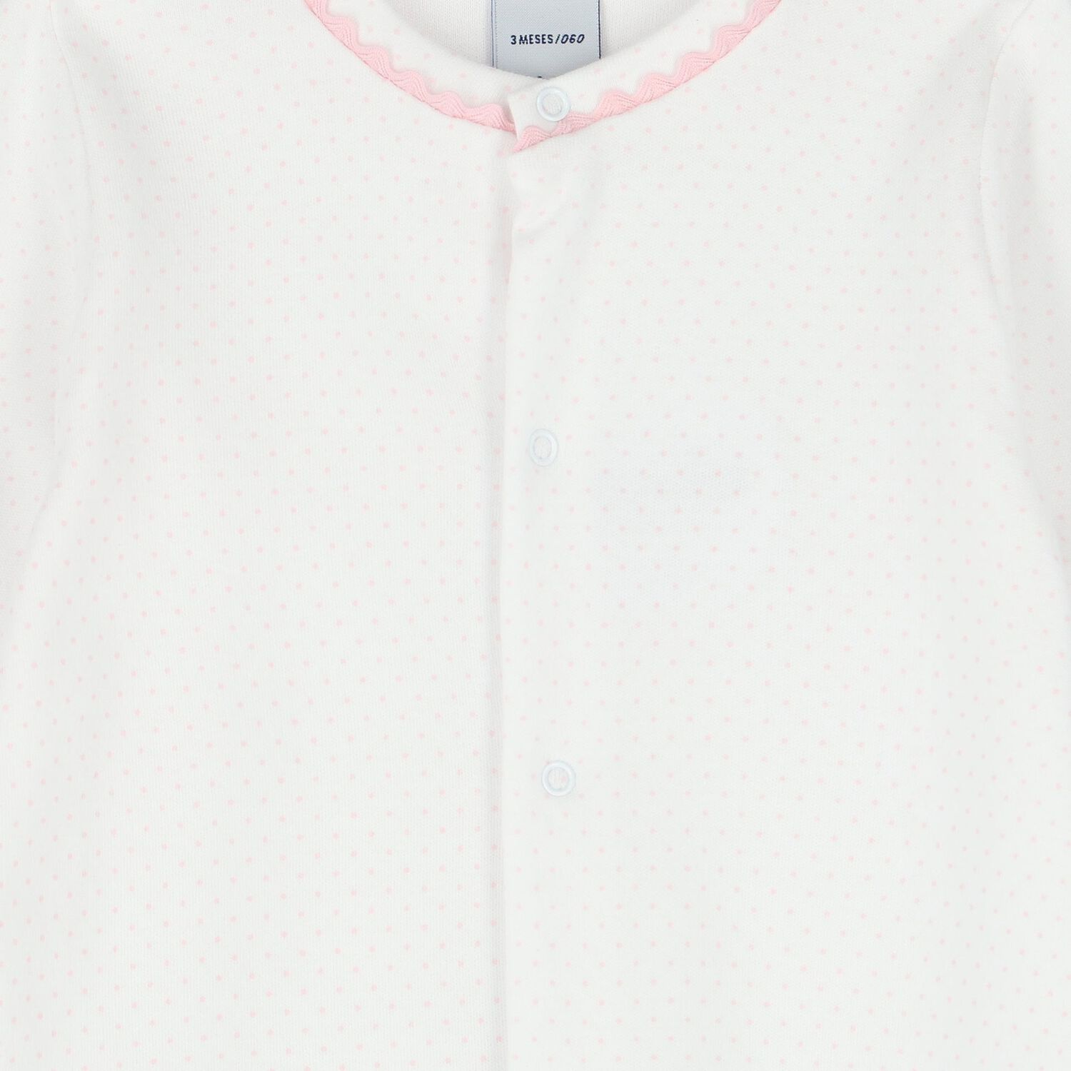 Baby Girls White & Pink Dots Babygrow, 3, hi-res