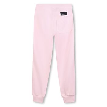 Girls Pink Logo Joggers