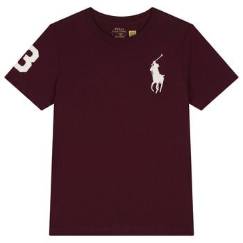 Boys Burgundy Logo T-Shirt