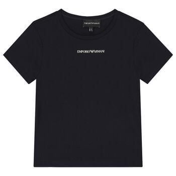 Boys Navy Blue Logo T-Shirt