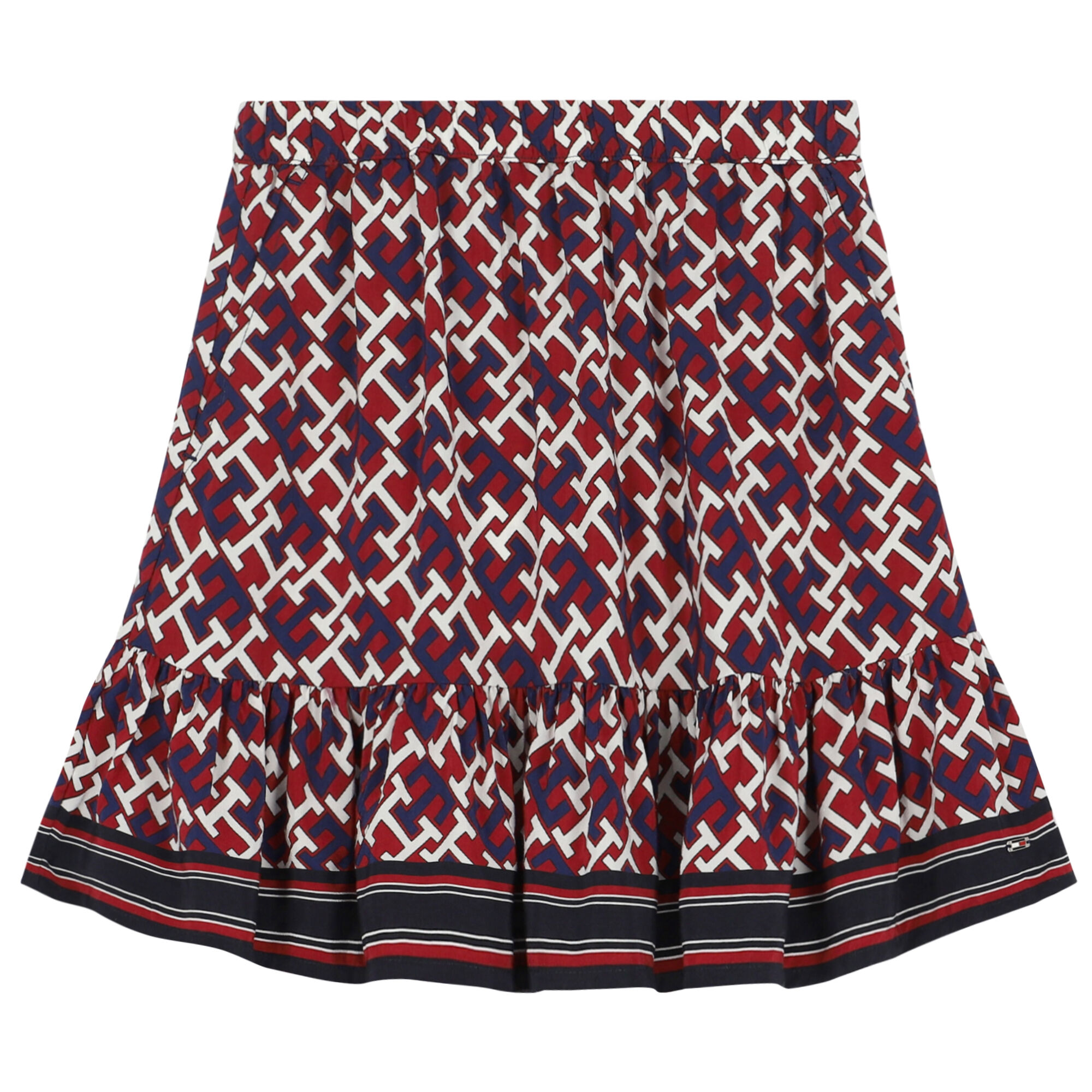 Tommy Hilfiger Junior logo-waistband miniskirt - Red