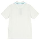 Boys White Logo Polo Shirt, 1, hi-res