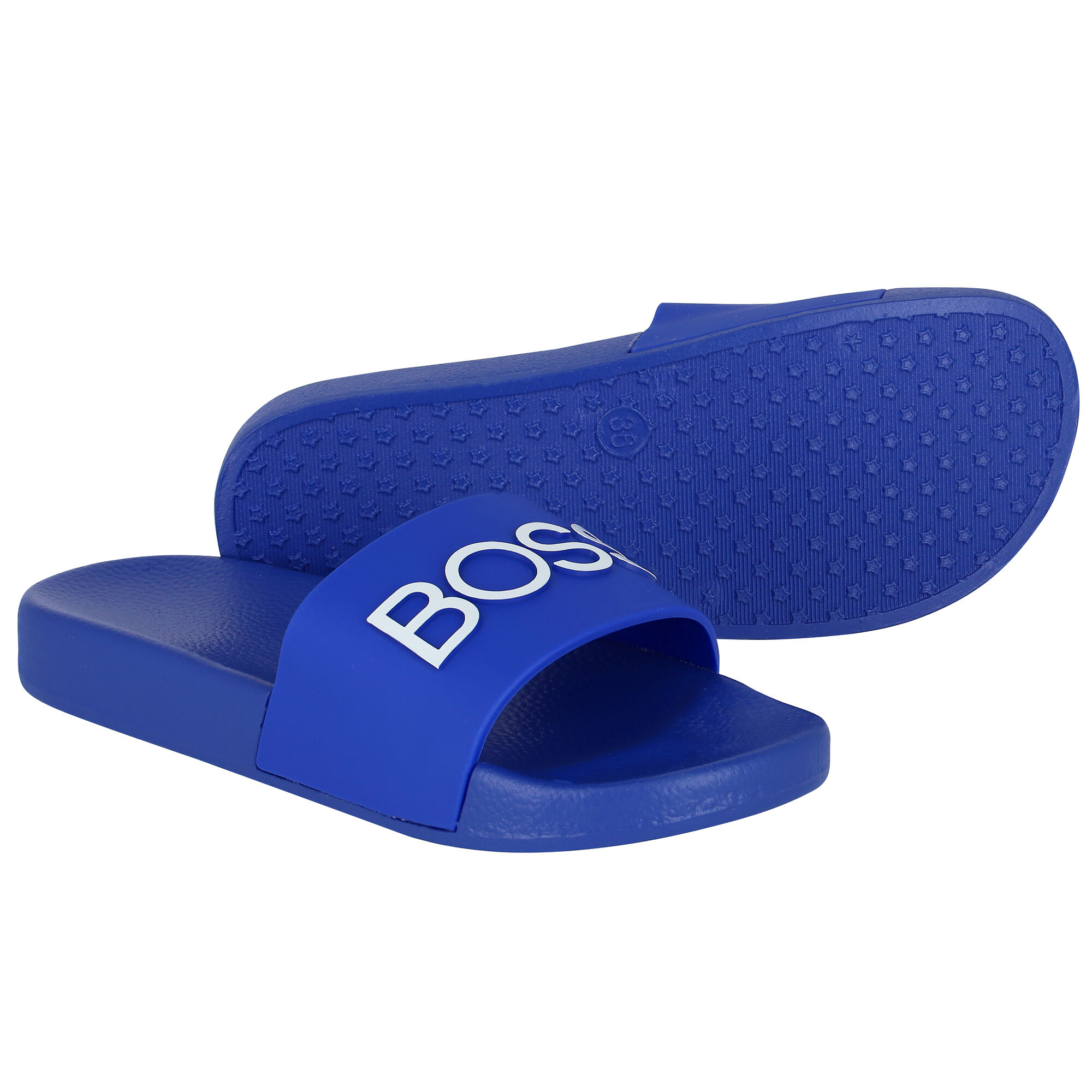 BOSS Blue Logo Sliders Junior Couture USA