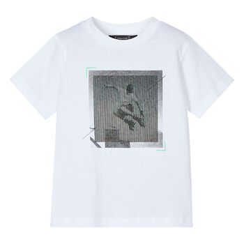 Mayoral Boys White Lenticular Print T-Shirt, 1 Boys White Lenticular Print T-Shirt