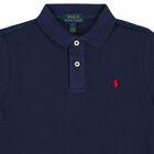 Boys Navy Slim Fit Logo Polo Shirt, 1, hi-res