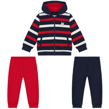 Younger Boys Red & Navy Tracksuit