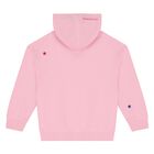Girls Pink Logo Star Hooded Top, 1, hi-res