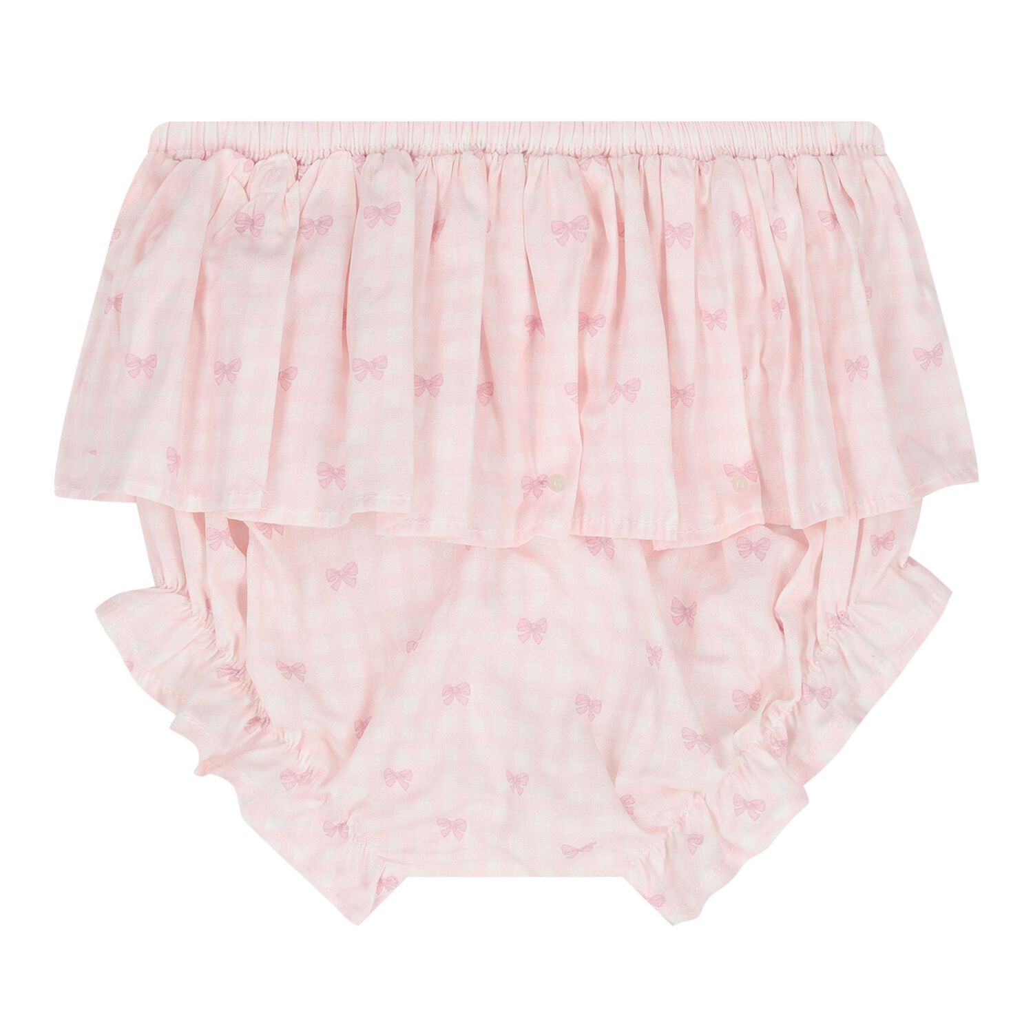 Baby Girls Pink & White Bow Dress Set, 1, hi-res