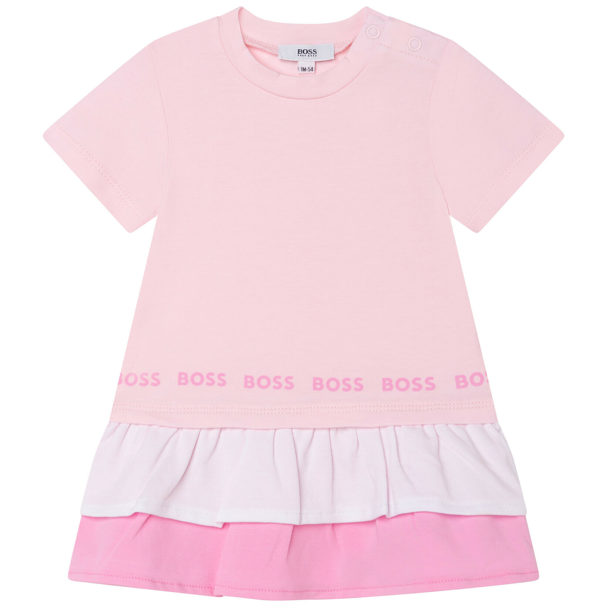 BOSS Baby Girls Pink Logo Dress Junior Couture