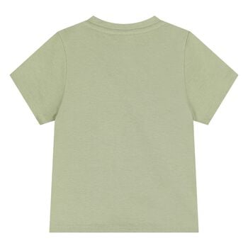 Younger Boys Mini Me Green Logo T-Shirt