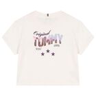 Girls Ivory Logo T-Shirt, 1, hi-res